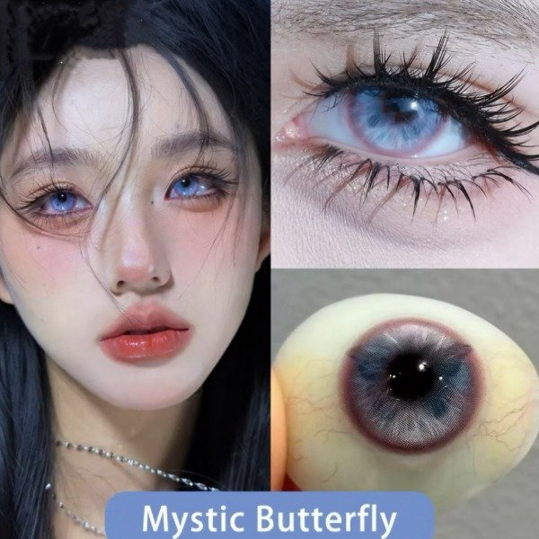 Mystic butterfly pink blue halloween