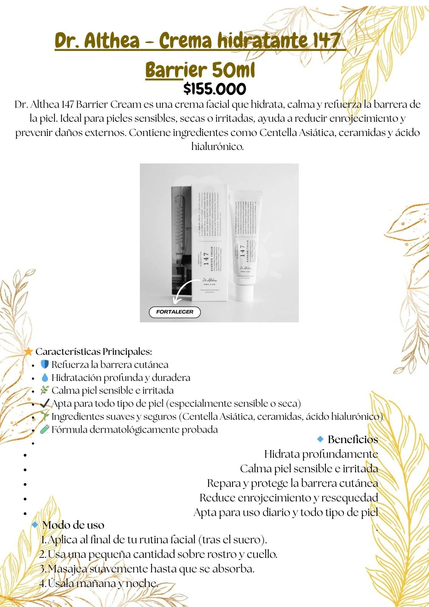 Dr. Althea - Crema hidratante 147 Barrier Cream