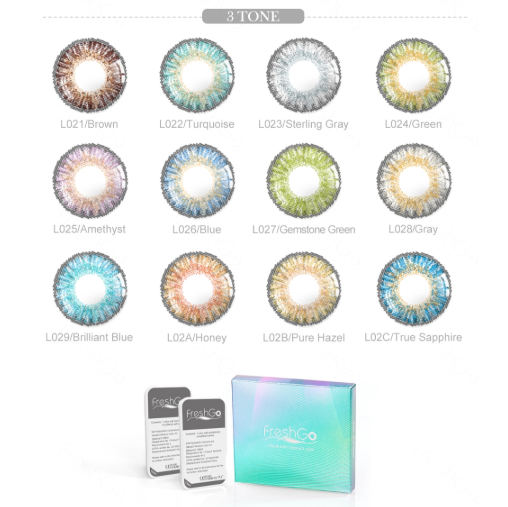 Lentes de contacto 3tone tricolor