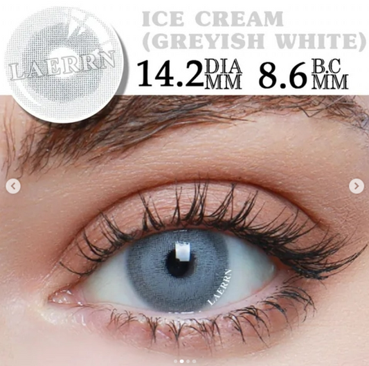 Ice cream (greyish white)