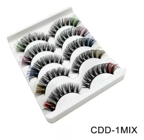 pestañas de colores