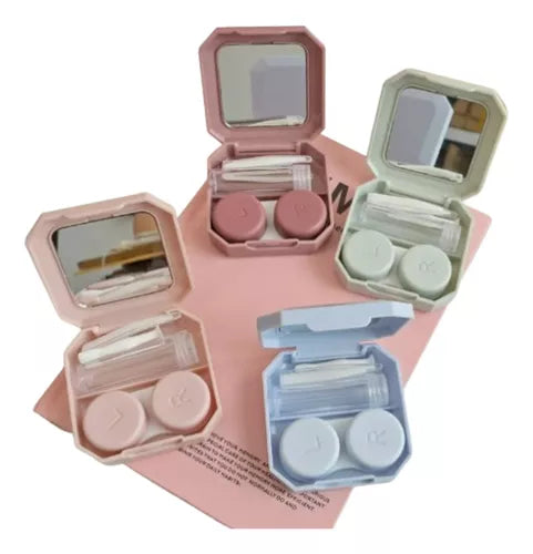 Kit Viajero Portalentes, Estuche, Pinza, chupa , Portaliquido y espejo