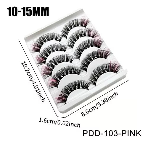 pestañas de colores