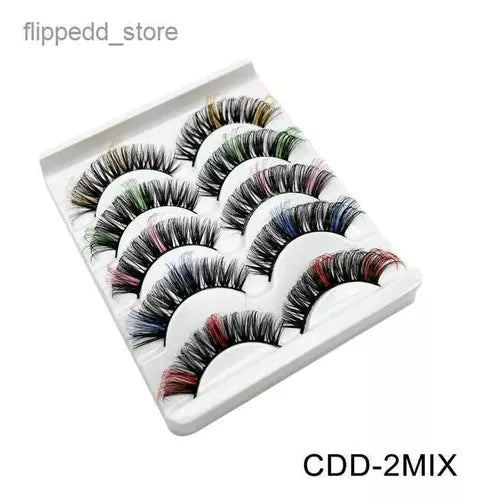 pestañas de colores