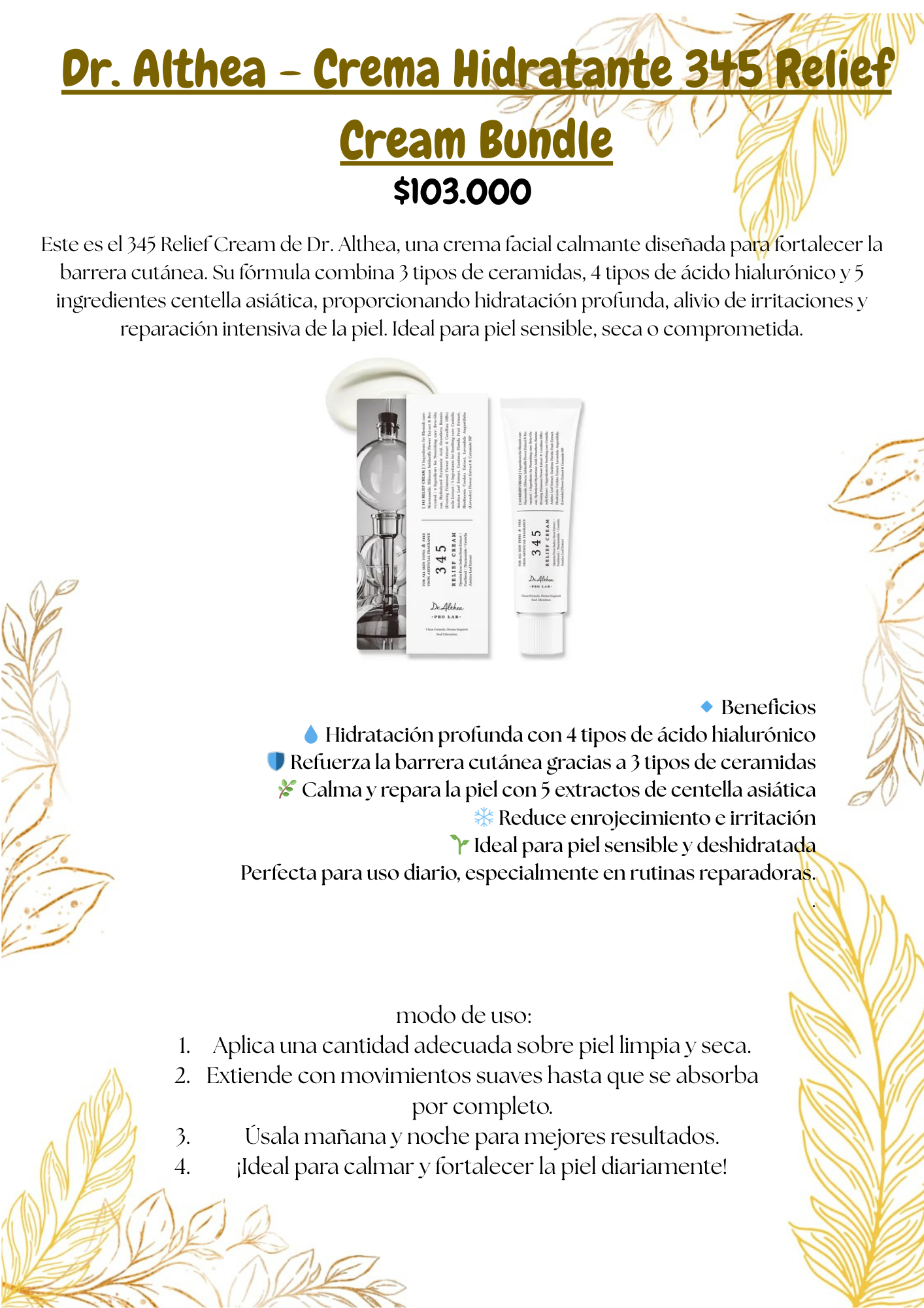 Dr. Althea - Crema Hidratante 345 Relief Cream Bundle