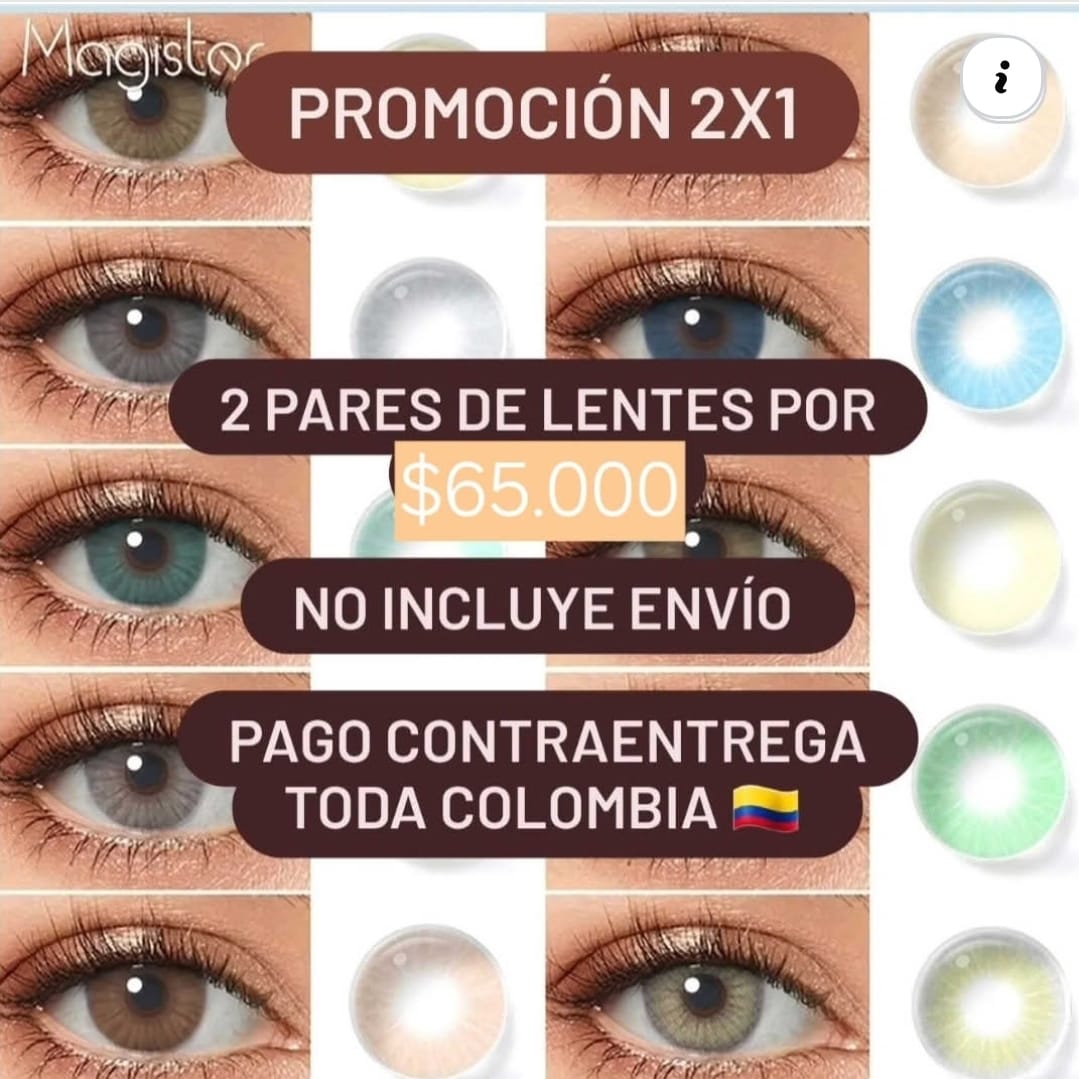Promocion 2x1 Lentes de contacto sin borde